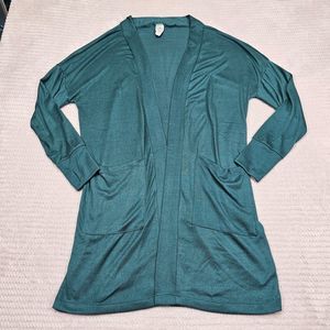 Women's Member Mark Green‎ Super Soft Long Cardigan Size Large